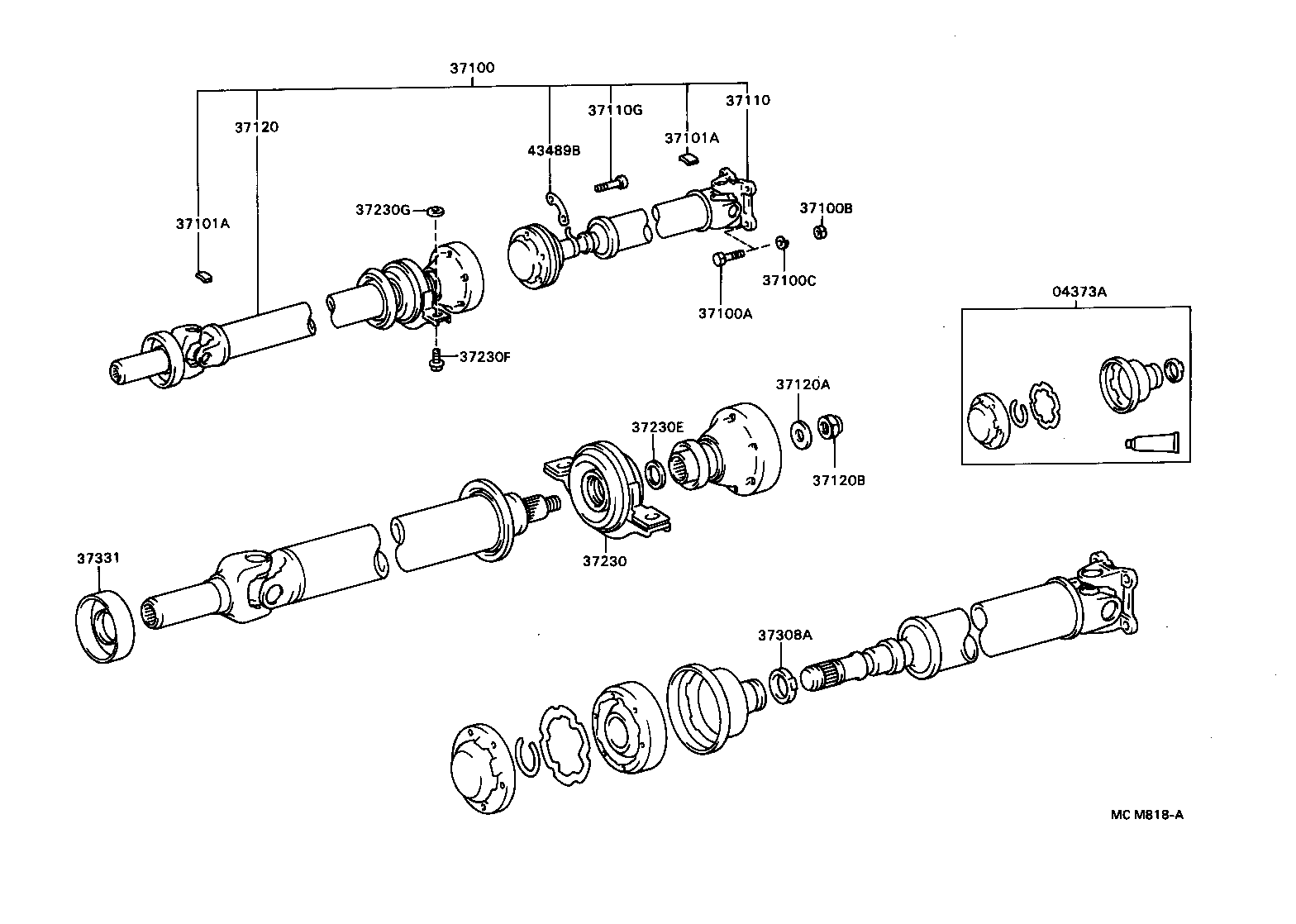  CALDINA |  PROPELLER SHAFT UNIVERSAL JOINT