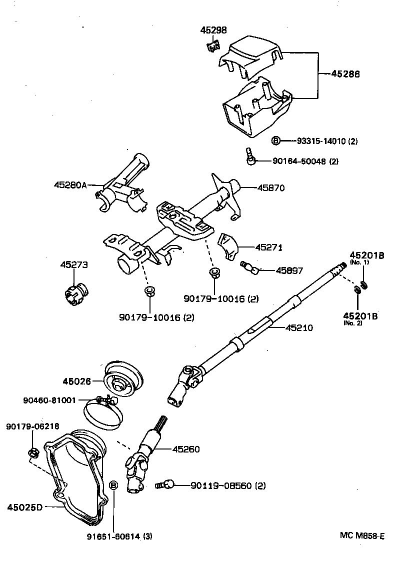  CALDINA |  STEERING COLUMN SHAFT