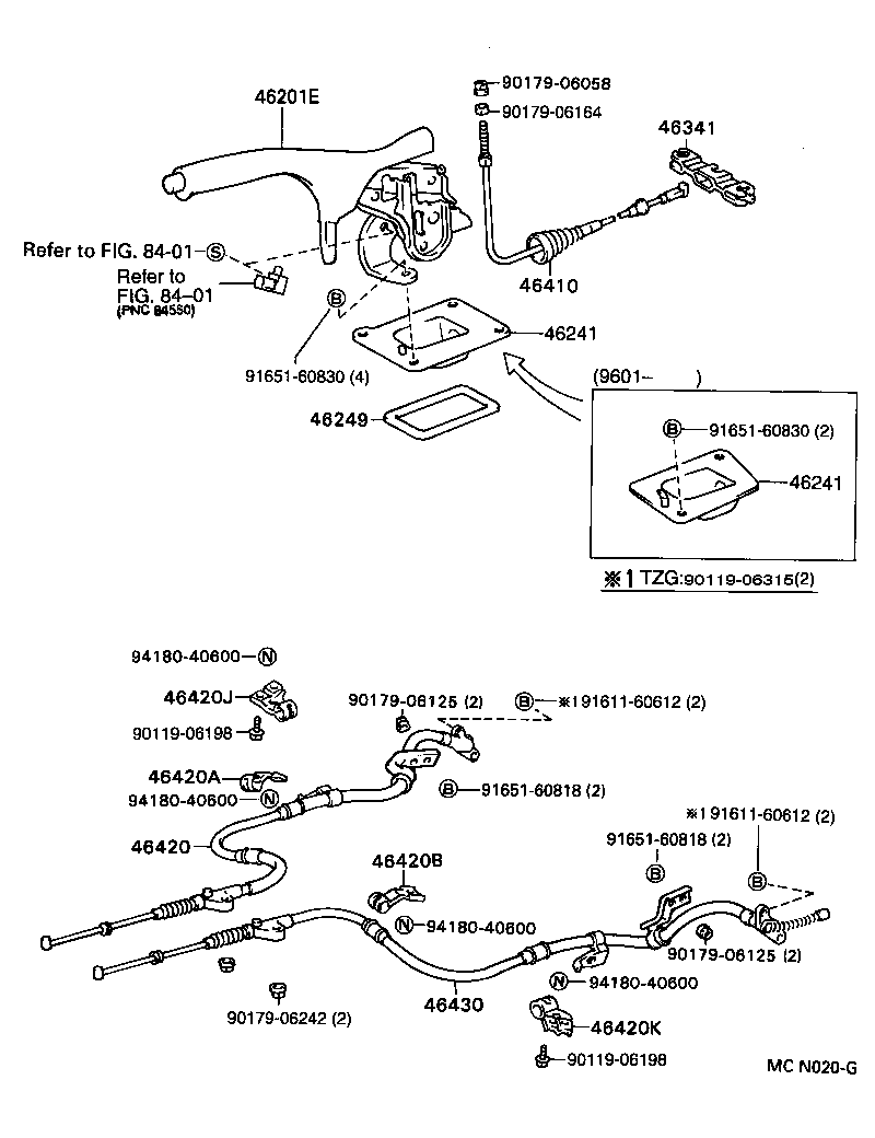  CALDINA |  PARKING BRAKE CABLE