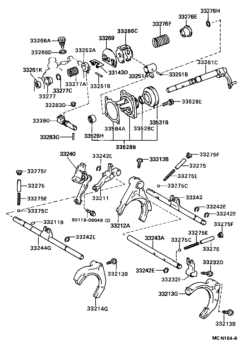  LVN CRE TRN MRN |  GEAR SHIFT FORK LEVER SHAFT MTM