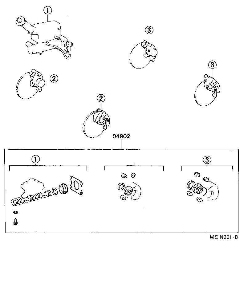  ESTIMA |  BRAKE MAINTENANCE KIT