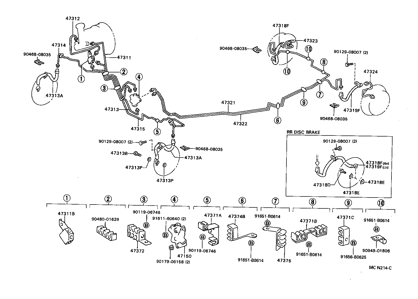  CALDINA |  BRAKE TUBE CLAMP