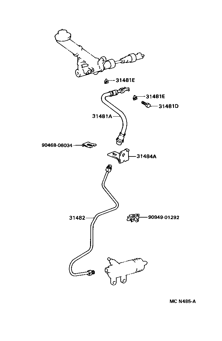  CROWN |  CLUTCH PEDAL FLEXIBLE HOSE