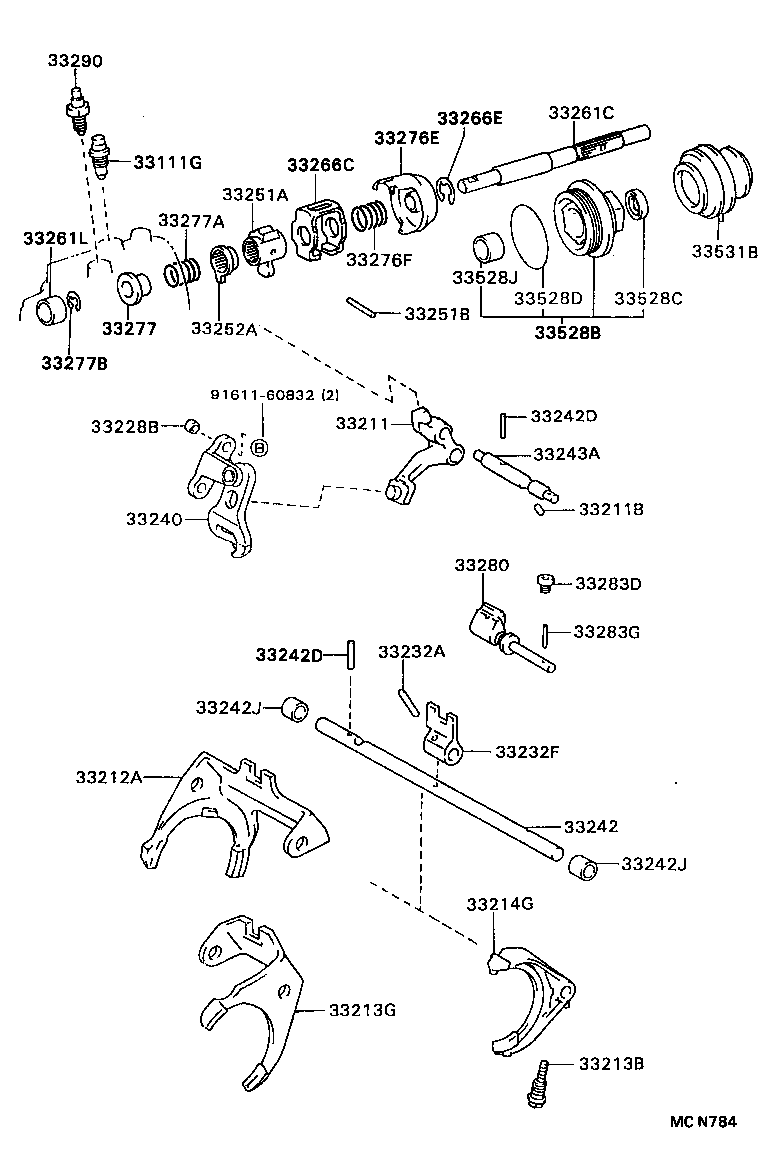 SPRINTER | GEAR SHIFT FORK LEVER SHAFT MTM