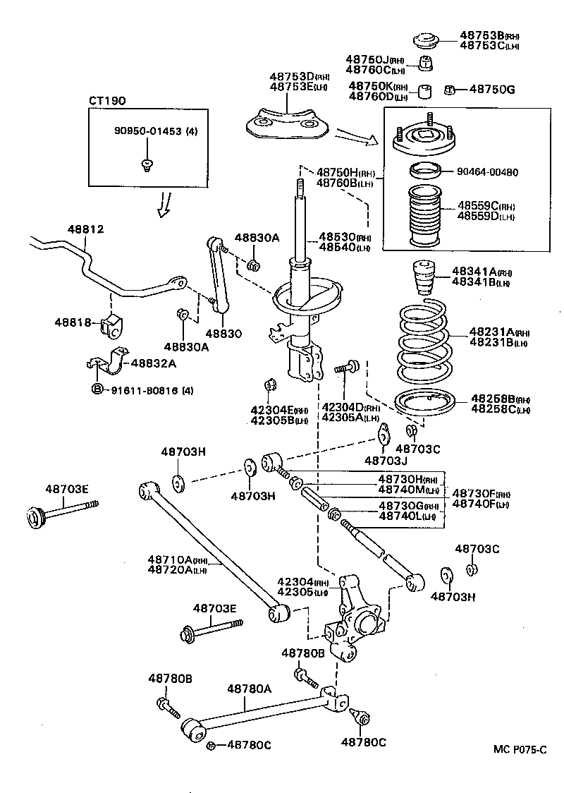  CALDINA |  REAR SPRING SHOCK ABSORBER