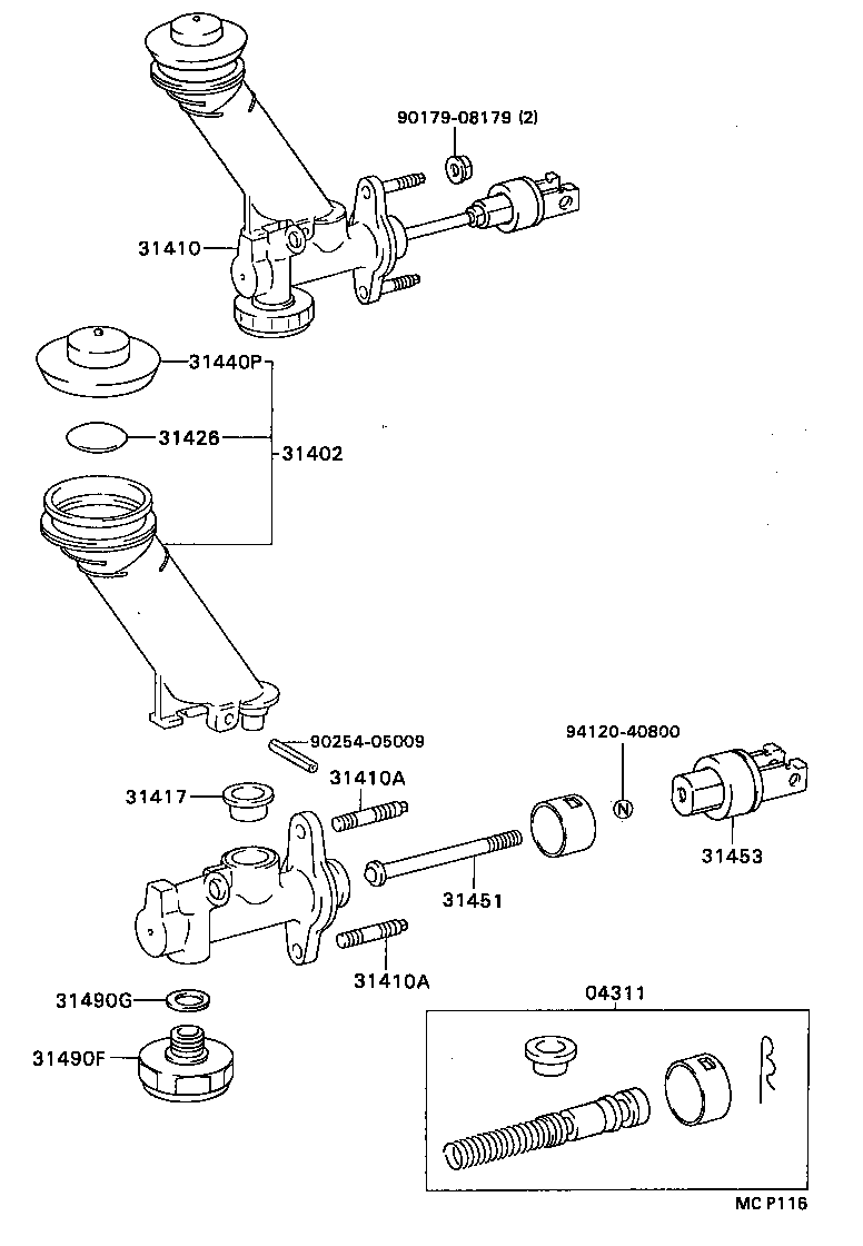  CALDINA |  CLUTCH MASTER CYLINDER
