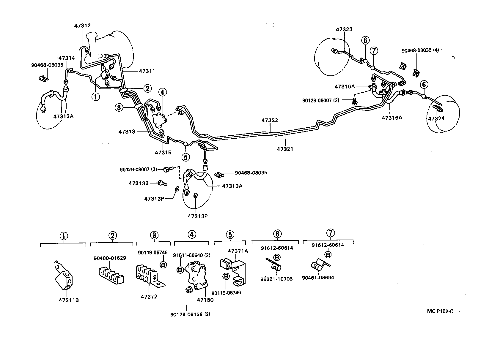  CALDINA |  BRAKE TUBE CLAMP