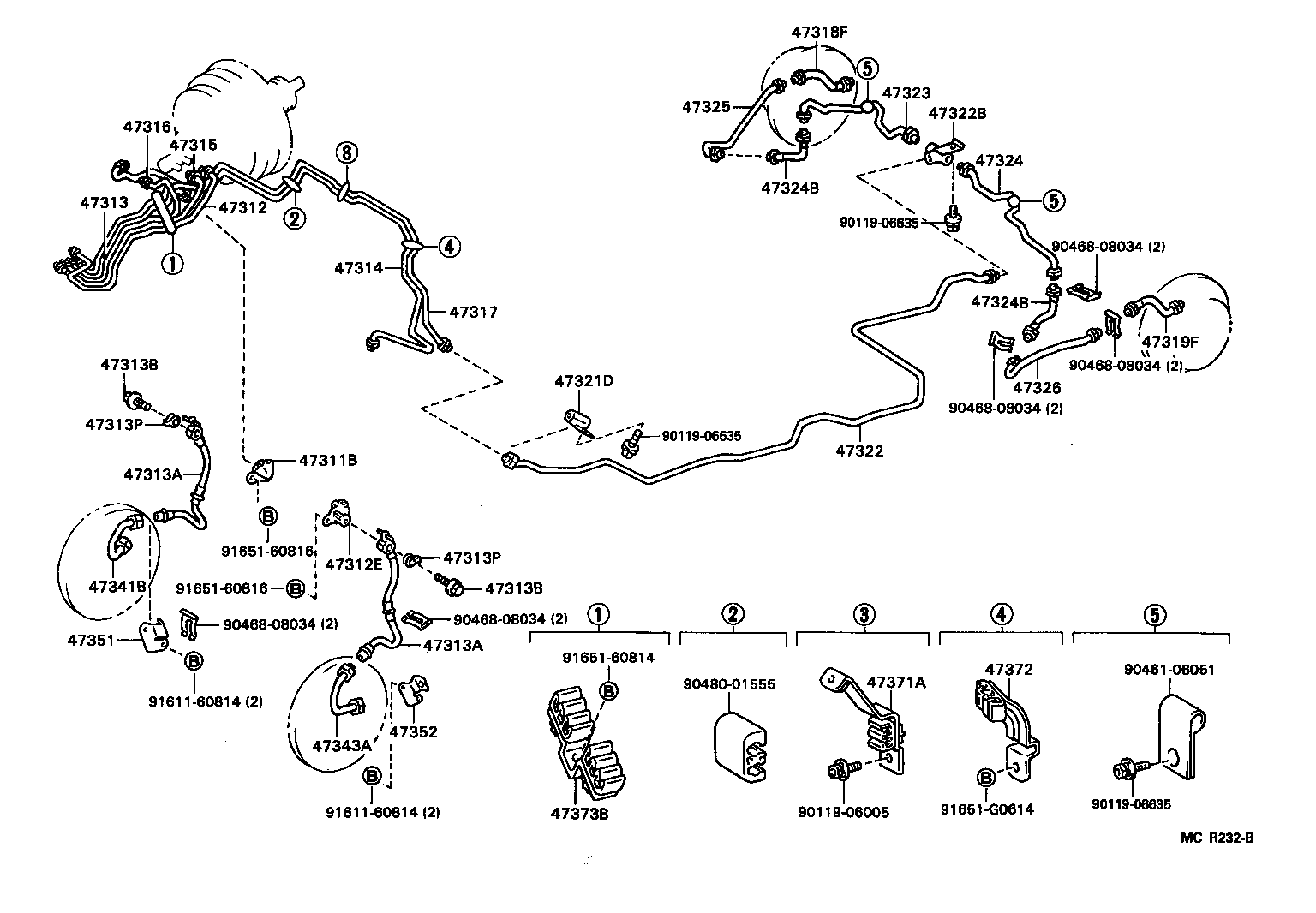  CROWN |  BRAKE TUBE CLAMP