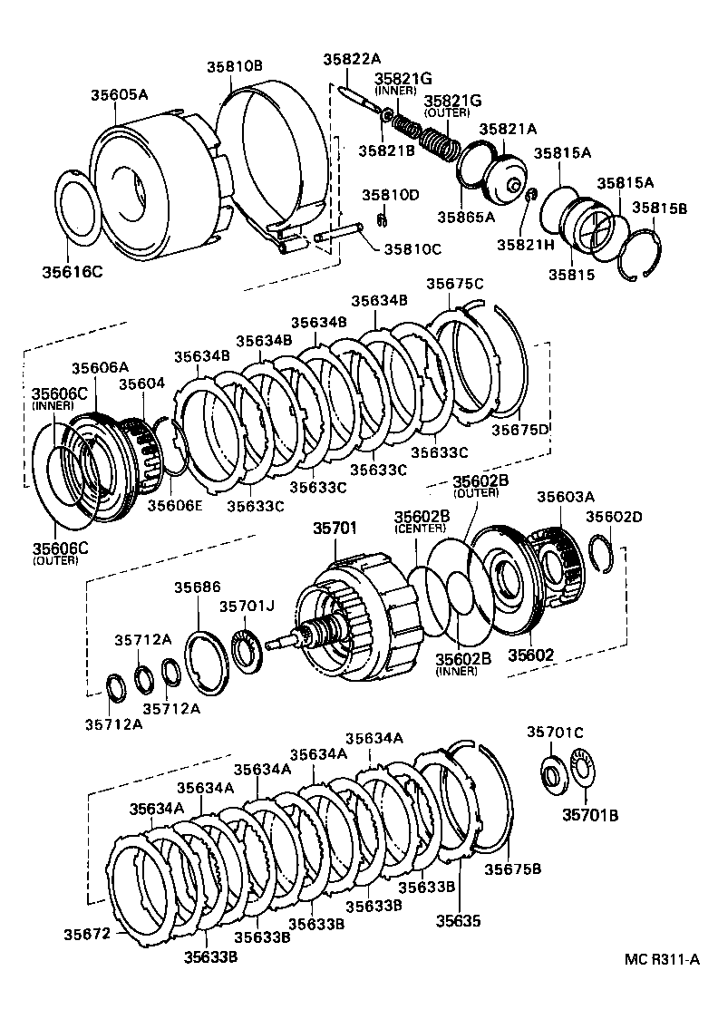  ESTIMA |  BRAKE BAND MULTIPLE DISC CLUTCH ATM
