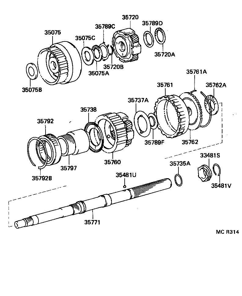  ESTIMA |  PLANETARY GEAR REVERSE PISTON COUNTER GEAR ATM