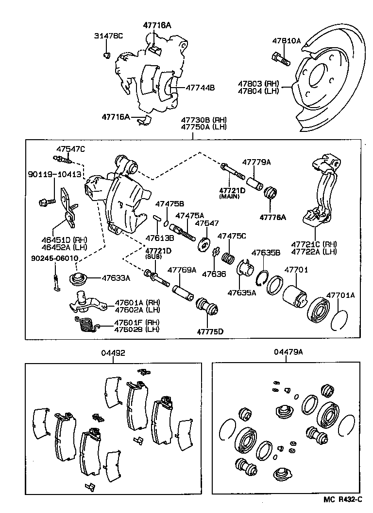  LVN CRE TRN MRN |  REAR DISC BRAKE CALIPER DUST COVER