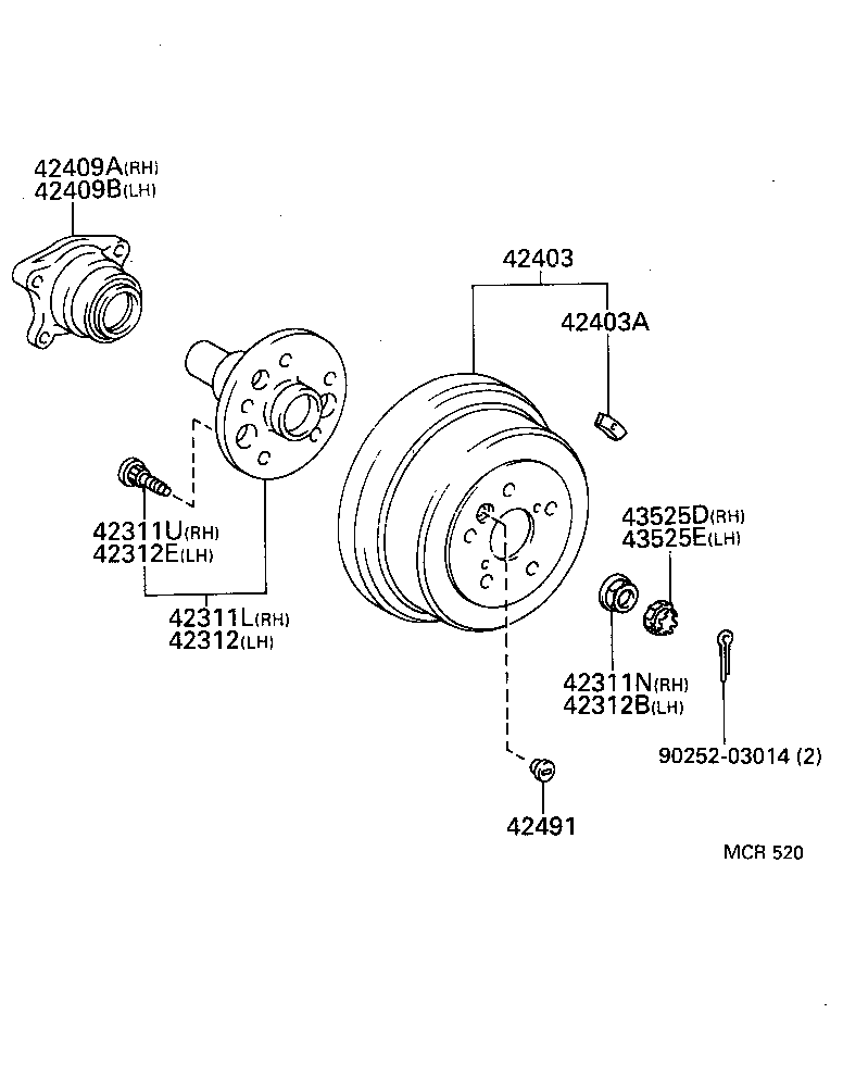  RAV4 |  REAR AXLE SHAFT HUB