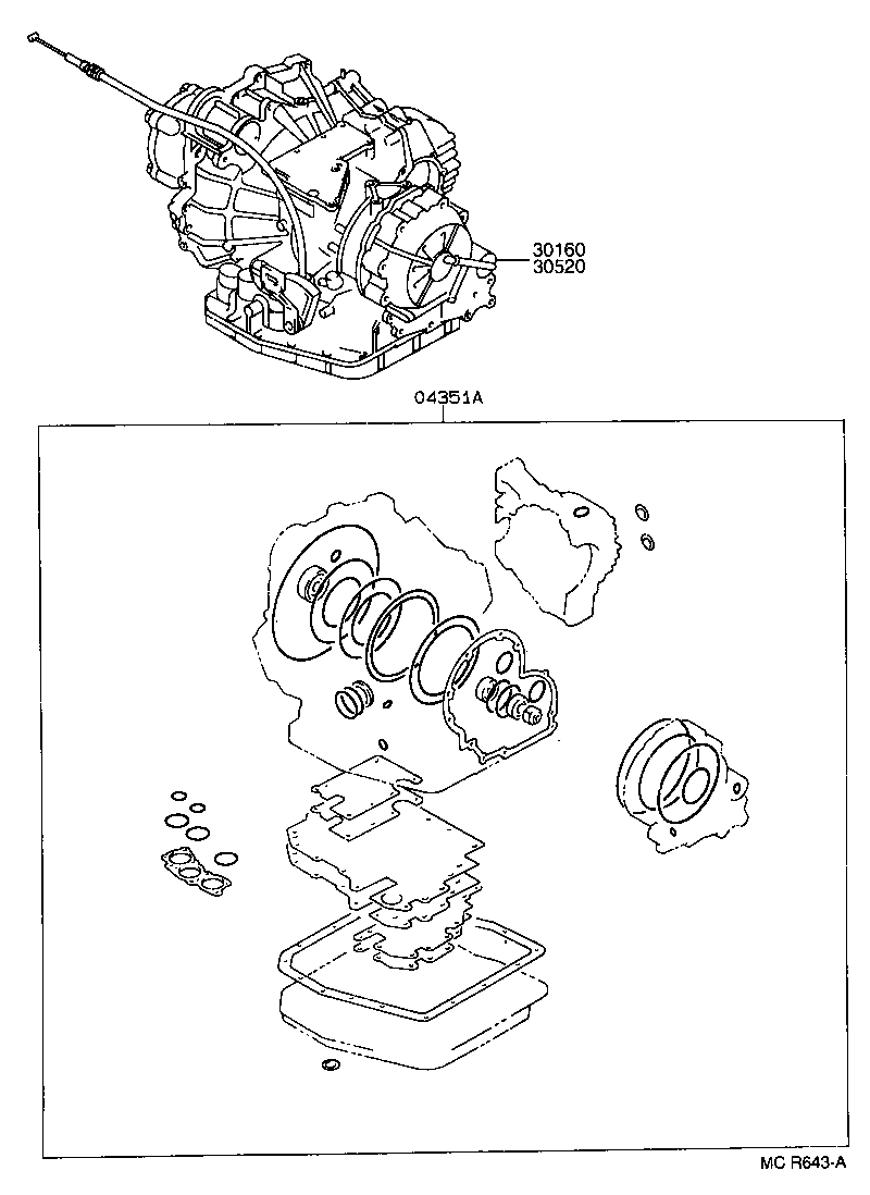  CAMRY VISTA |  TRANSAXLE OR TRANSMISSION ASSY GASKET KIT ATM