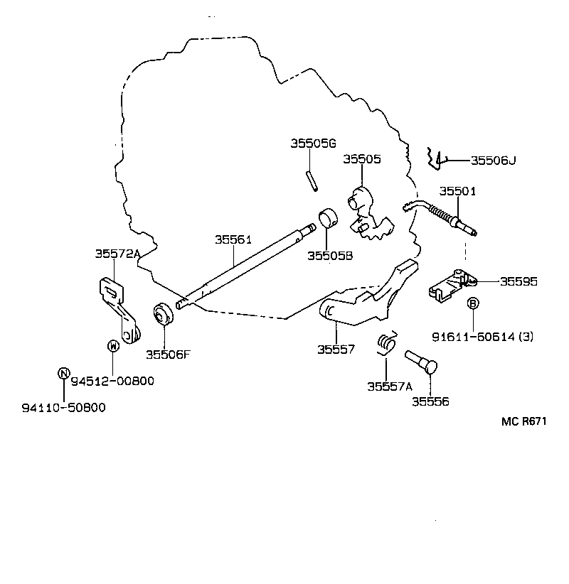  CAMRY VISTA |  THROTTLE LINK VALVE LEVER ATM