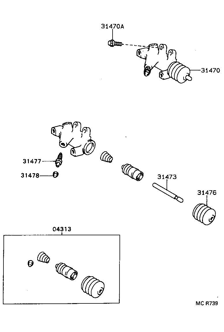  CARINA ED |  CLUTCH RELEASE CYLINDER