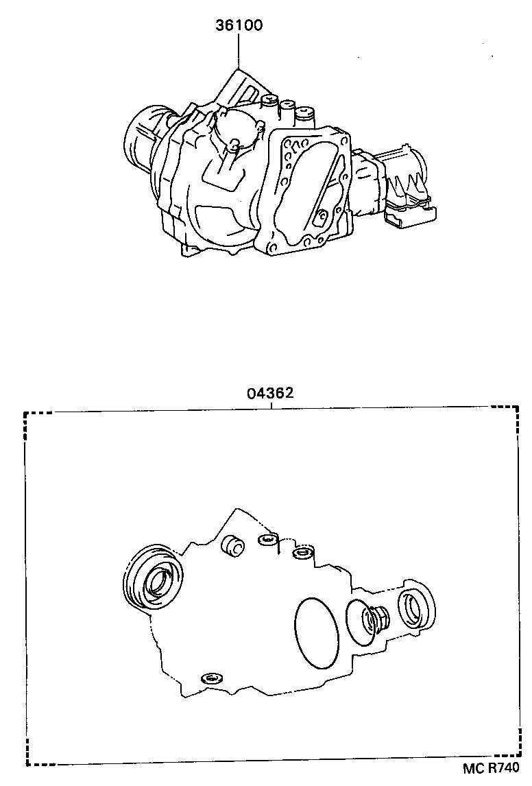  CARINA ED |  TRANSFER ASSEMBLY GASKET KIT