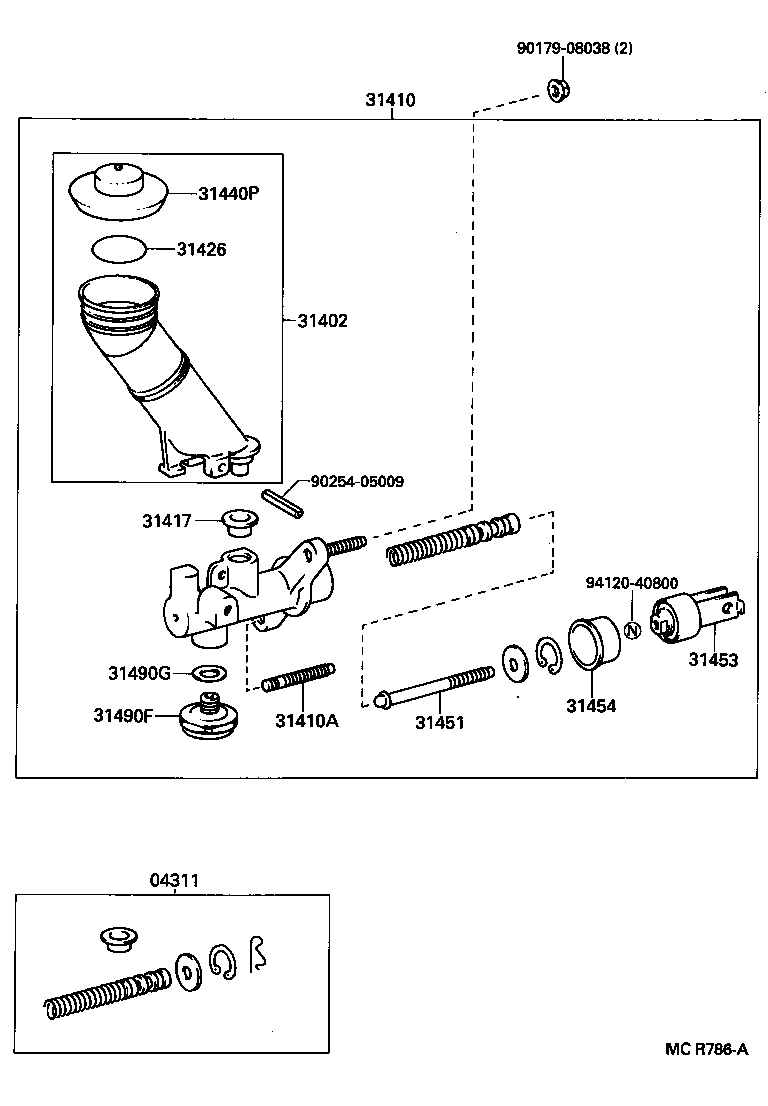  CAMRY VISTA |  CLUTCH MASTER CYLINDER