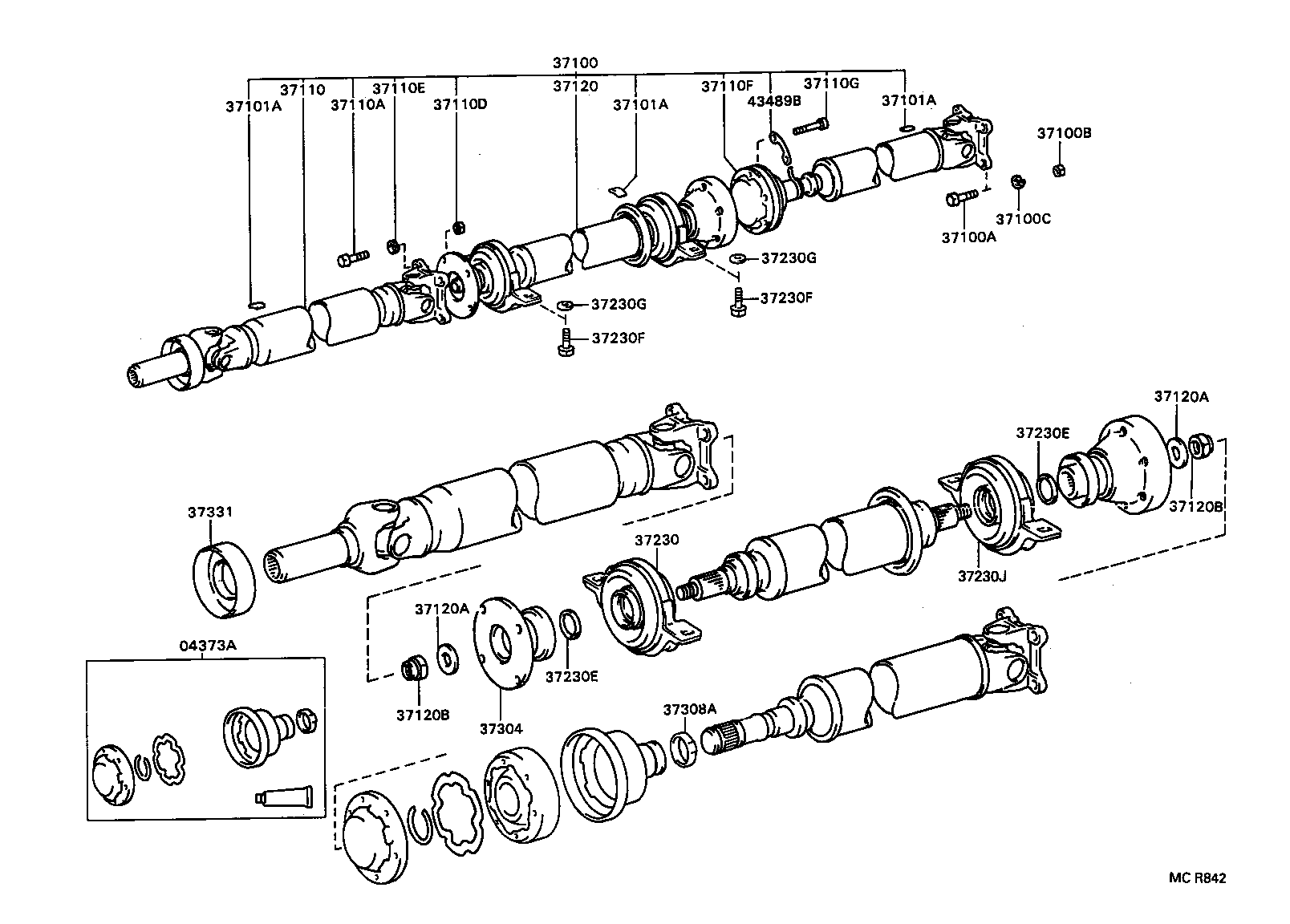  CAMRY VISTA |  PROPELLER SHAFT UNIVERSAL JOINT