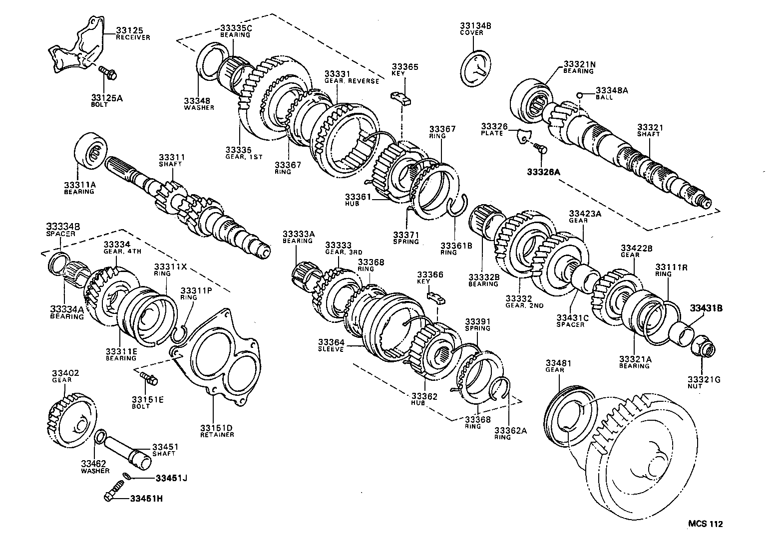  CORSA TERCEL |  TRANSMISSION GEAR MTM