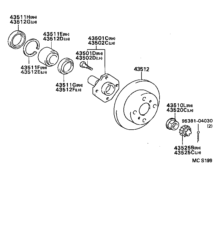  COROLLA 2 |  FRONT AXLE HUB