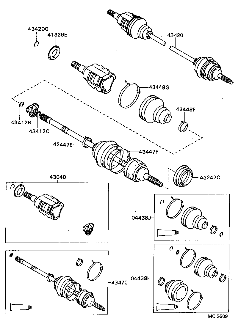 CAMRY VISTA |  FRONT DRIVE SHAFT