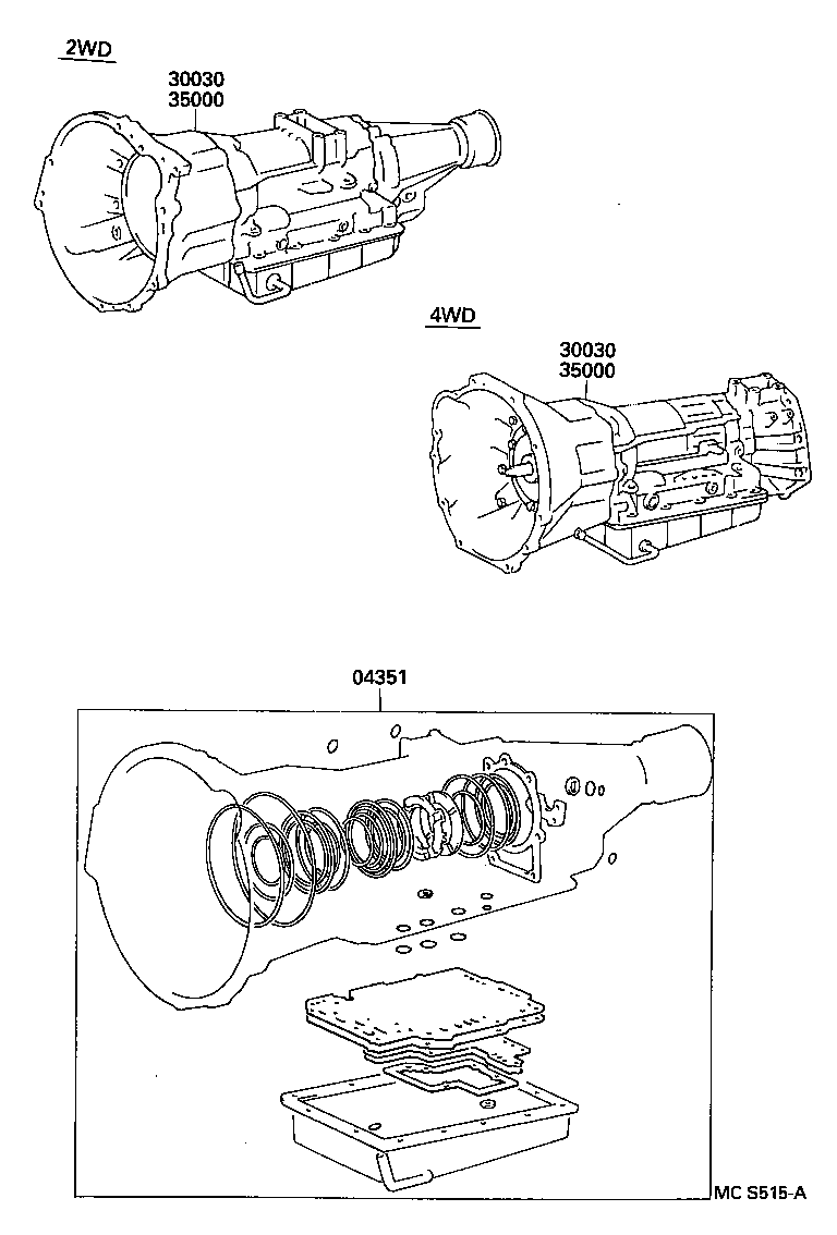 ESTIMA EMINA LUCIDA | TRANSAXLE OR TRANSMISSION ASSY GASKET KIT ATM