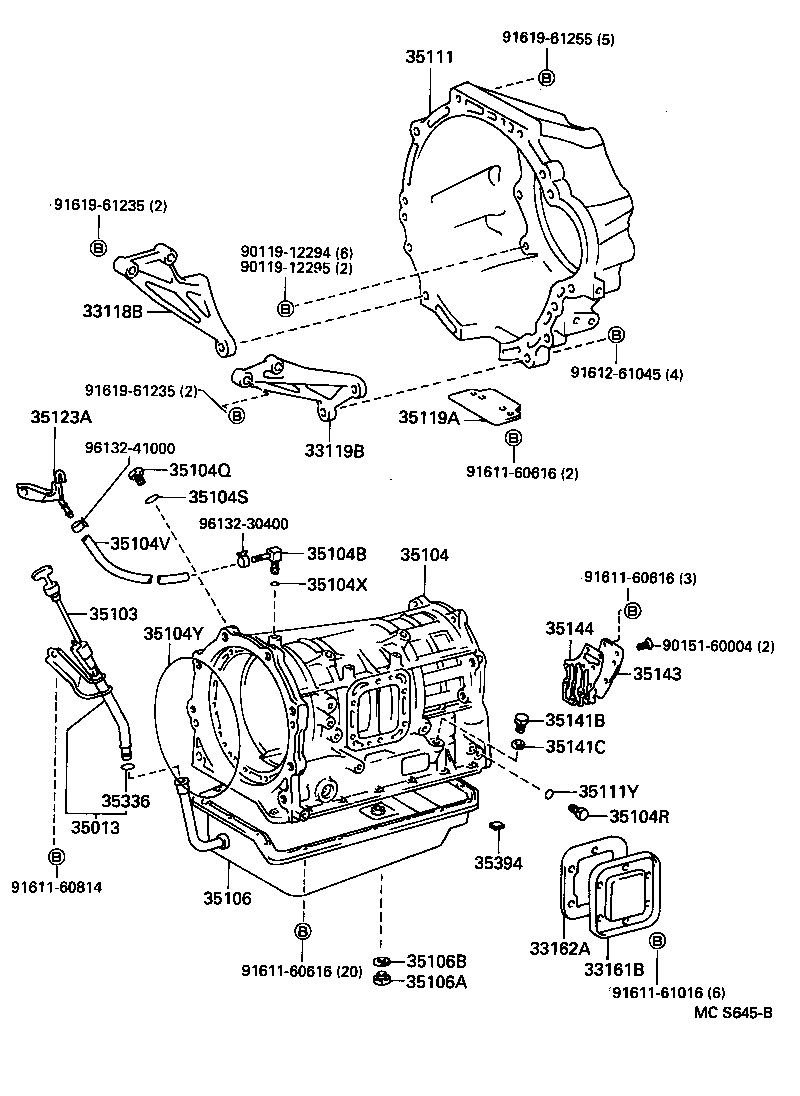 DYNA 200 TOYOACE G25 | TRANSMISSION CASE OIL PAN ATM