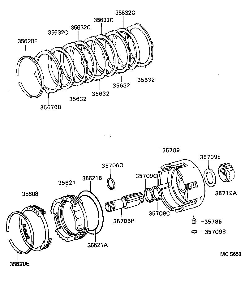 DYNA 200 TOYOACE G25 |  CENTER SUPPORT PLANETARY SUN GEAR ATM
