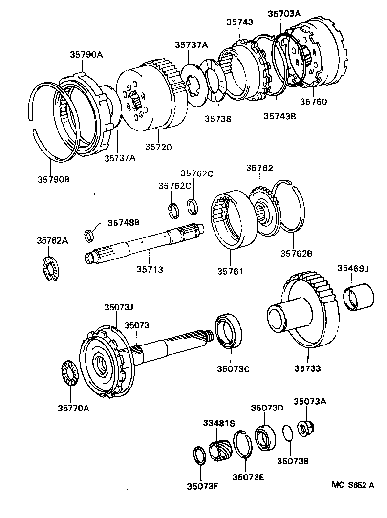  DYNA 200 TOYOACE G25 |  PLANETARY GEAR REVERSE PISTON COUNTER GEAR ATM