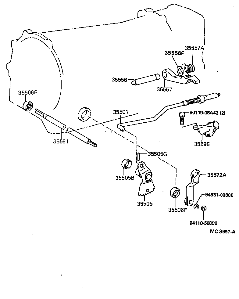  DYNA 200 TOYOACE G25 |  THROTTLE LINK VALVE LEVER ATM