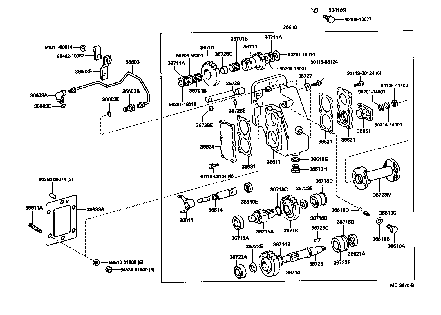  DYNA 200 TOYOACE G25 |  POWER TAKE OFF CASE GEAR