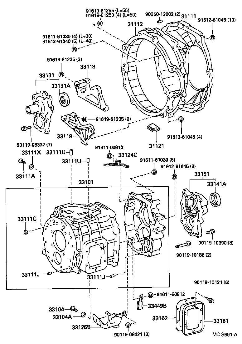  DYNA 200 TOYOACE G25 |  CLUTCH HOUSING TRANSMISSION CASE MTM