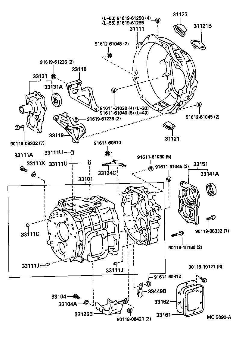 DYNA 200 TOYOACE G25 | CLUTCH HOUSING TRANSMISSION CASE MTM