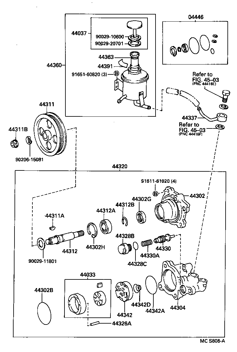  DYNA 200 TOYOACE G25 |  VANE PUMP RESERVOIR POWER STEERING