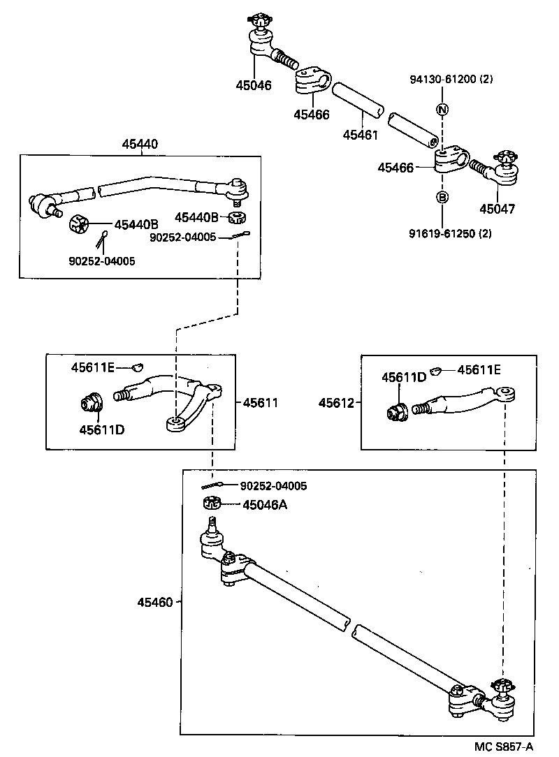  QUICK DELIVERY |  FRONT STEERING GEAR LINK