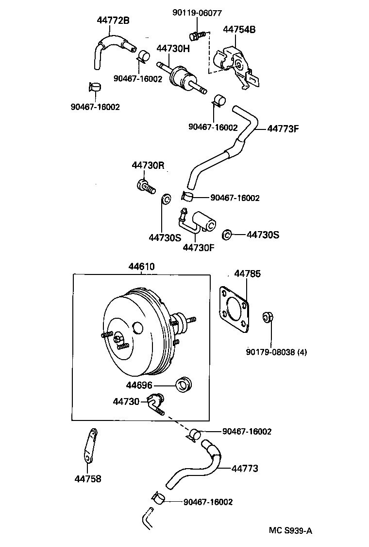  LEVIN TRUENO |  BRAKE BOOSTER VACUUM TUBE