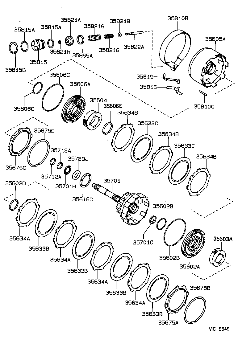  LEVIN TRUENO |  BRAKE BAND MULTIPLE DISC CLUTCH ATM