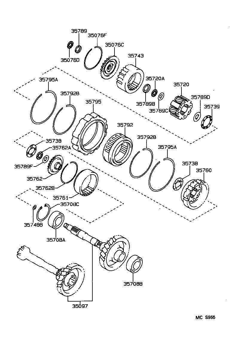  SPRINTER |  PLANETARY GEAR REVERSE PISTON COUNTER GEAR ATM
