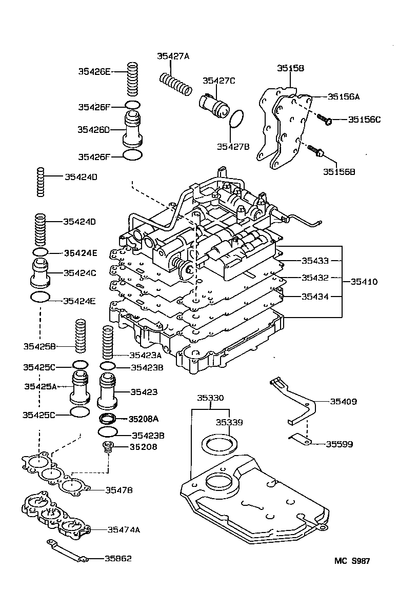  LEVIN TRUENO |  VALVE BODY OIL STRAINER ATM