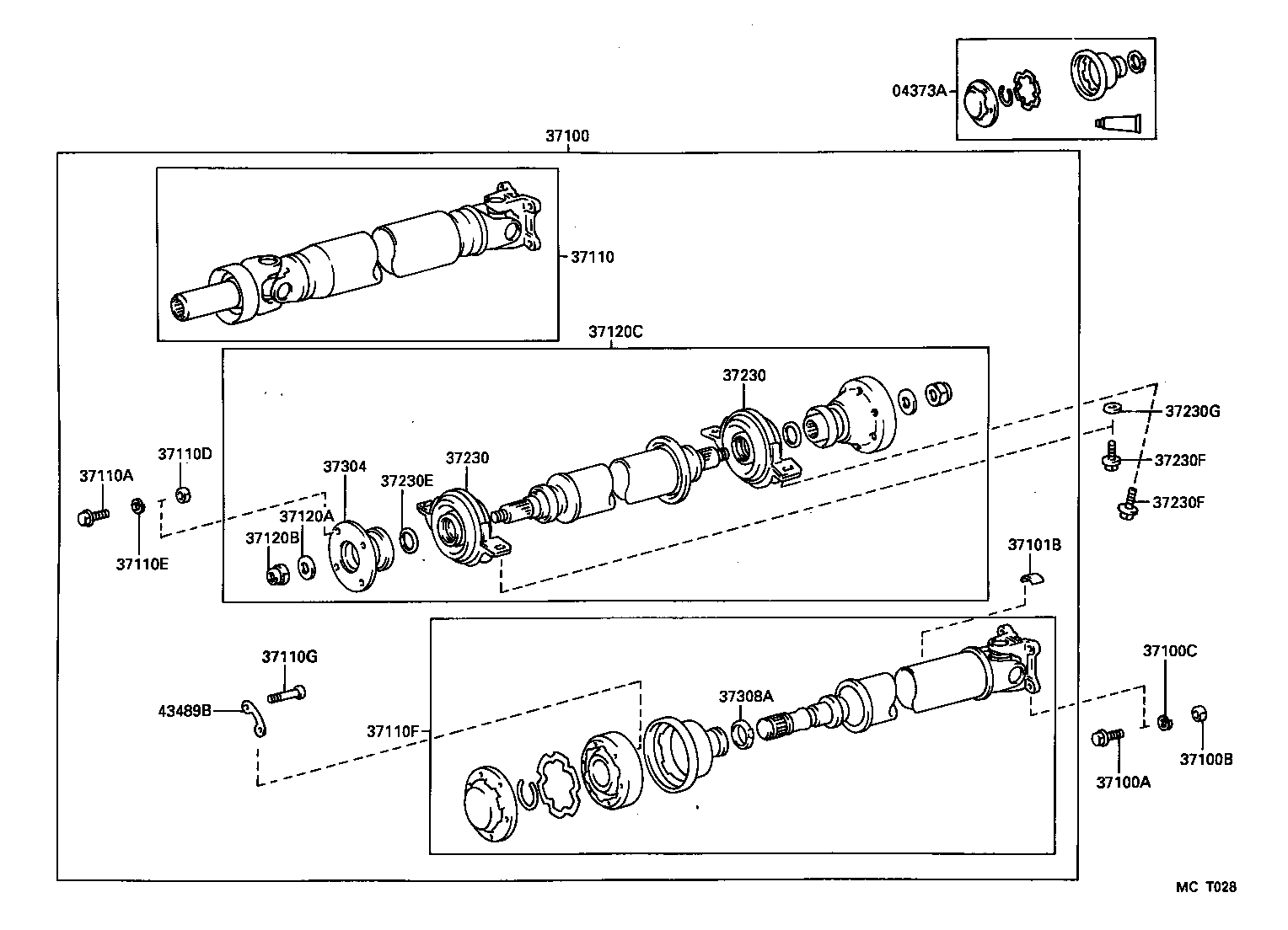 SPRINTER CARIB |  PROPELLER SHAFT UNIVERSAL JOINT