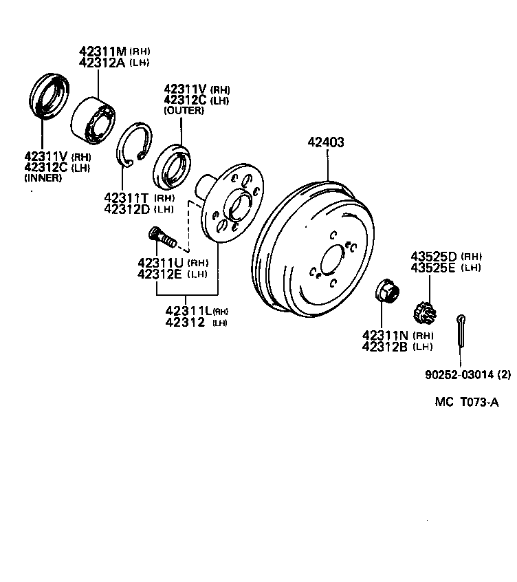  SPRINTER CARIB |  REAR AXLE SHAFT HUB