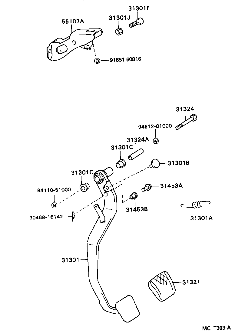 SPRINTER CARIB |  CLUTCH PEDAL FLEXIBLE HOSE