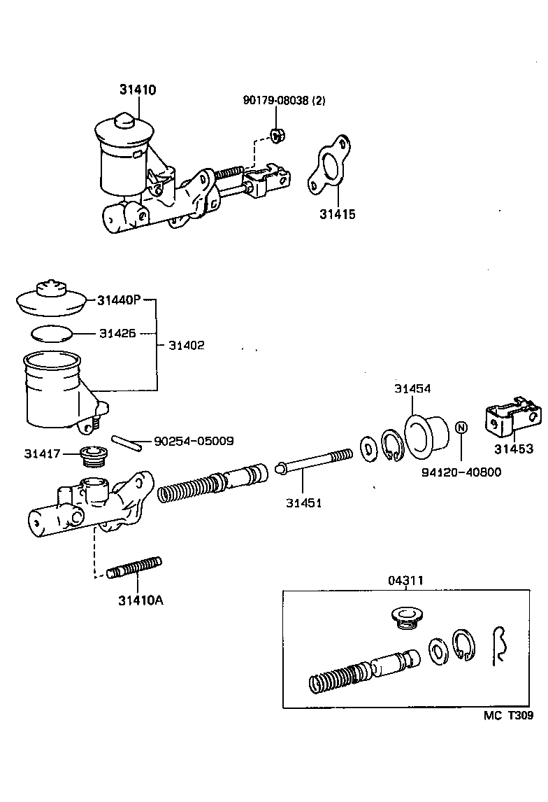  LEVIN TRUENO |  CLUTCH MASTER CYLINDER