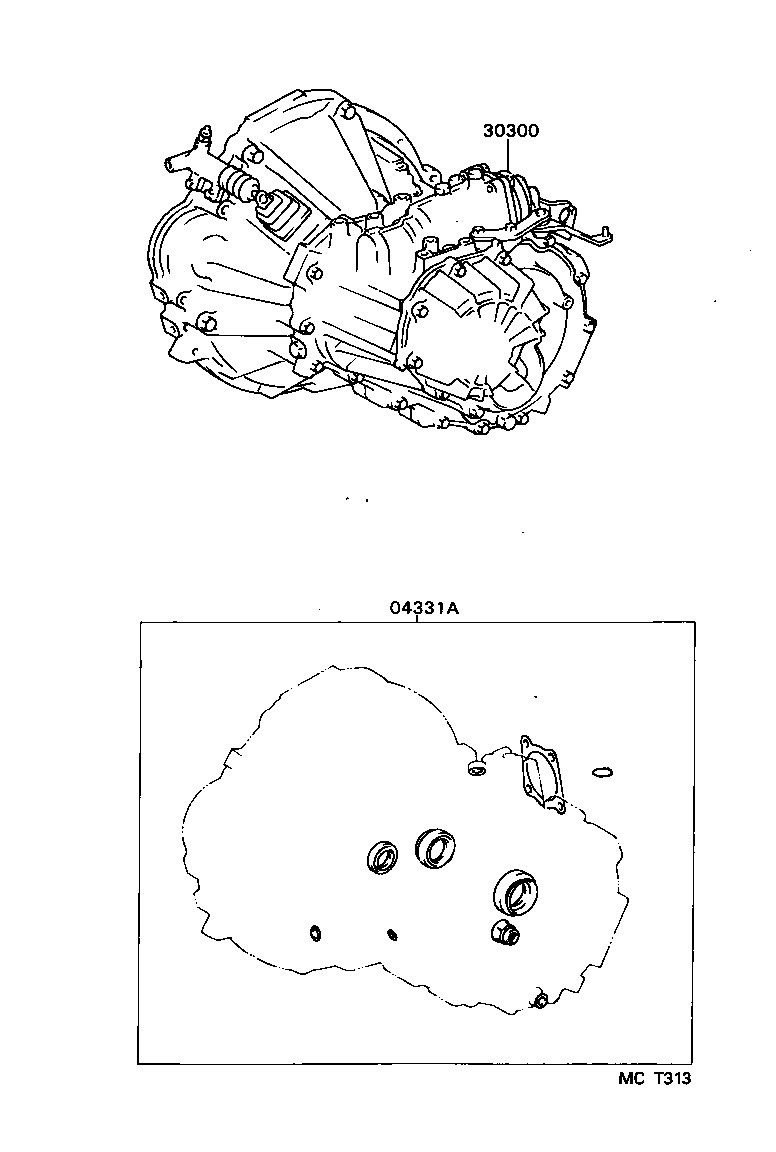 SPRINTER CARIB | TRANSAXLE OR TRANSMISSION ASSY GASKET KIT MTM