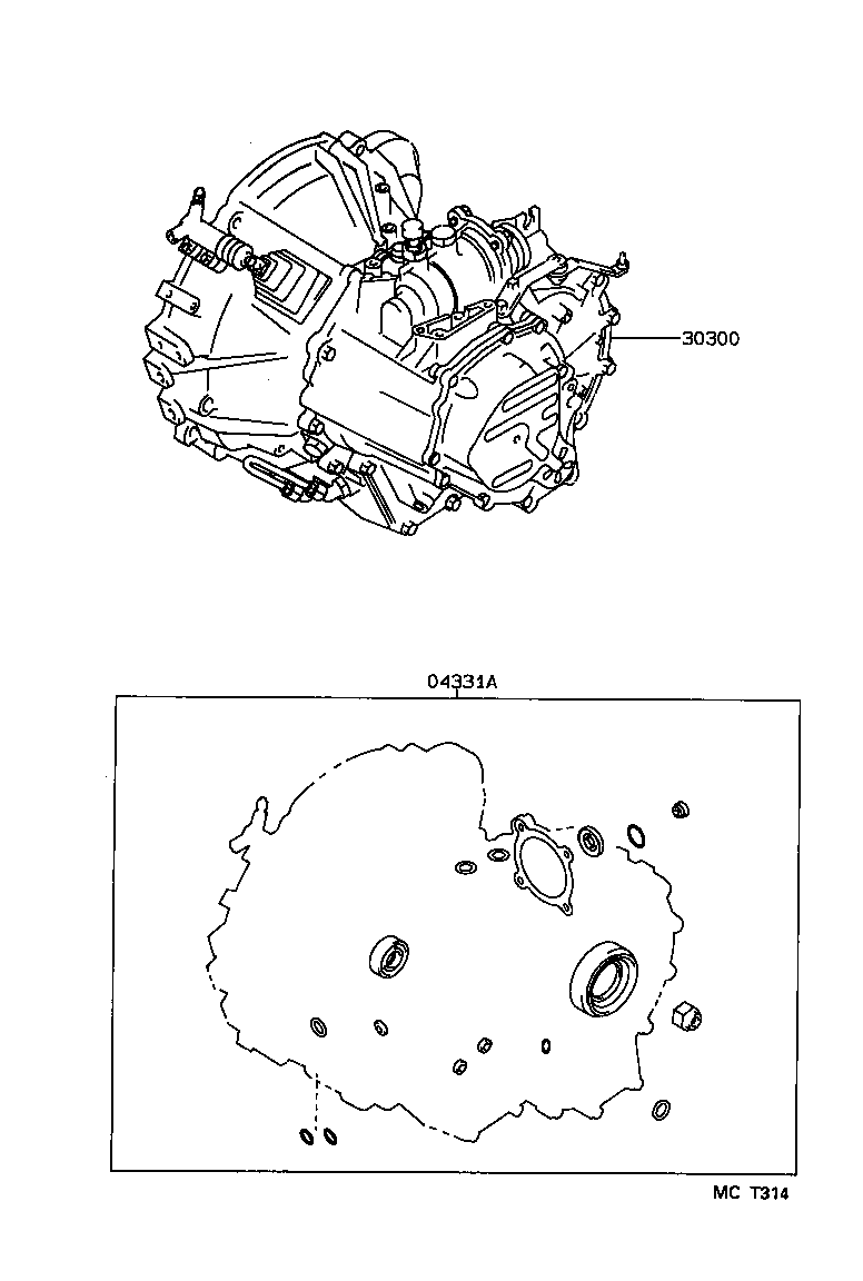SPRINTER CARIB | TRANSAXLE OR TRANSMISSION ASSY GASKET KIT MTM