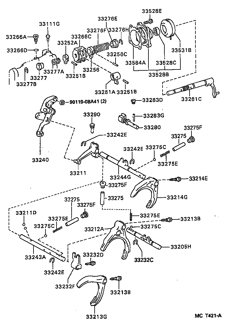  SPRINTER CARIB |  GEAR SHIFT FORK LEVER SHAFT MTM