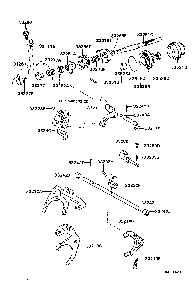  SPRINTER |  GEAR SHIFT FORK LEVER SHAFT MTM