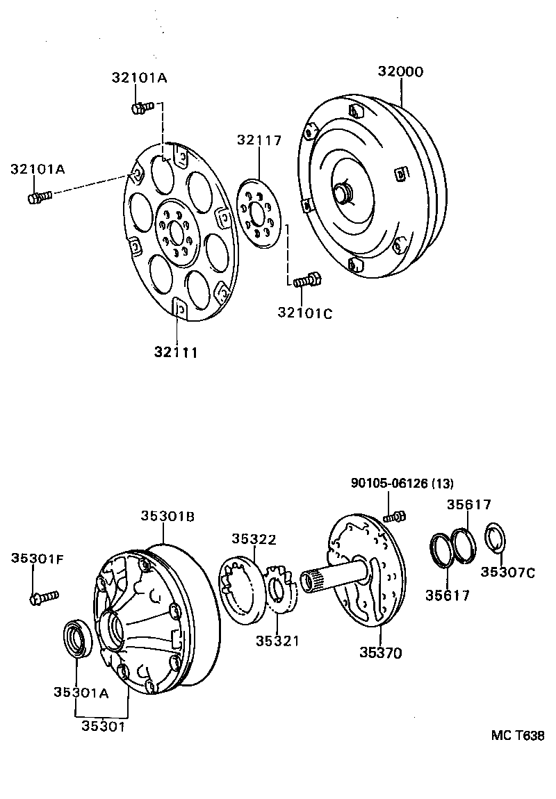  REGIUS TOURING HIACE |  TORQUE CONVERTER FRONT OIL PUMP CHAIN ATM