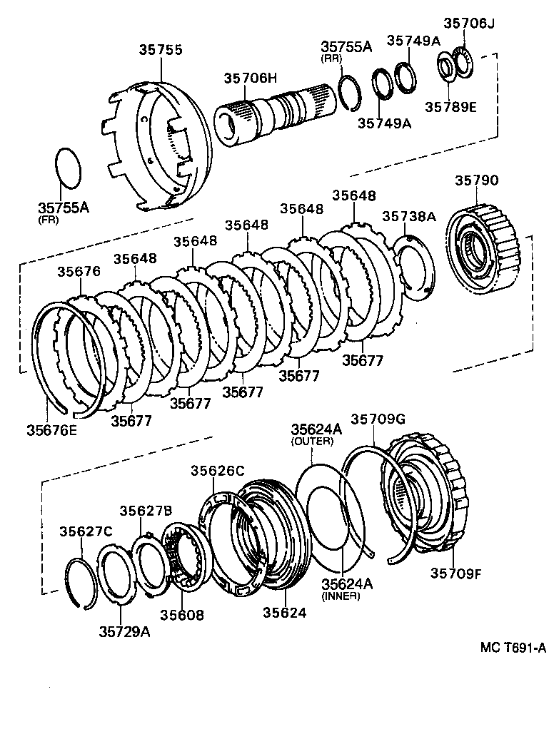 REGIUS TOURING HIACE | CENTER SUPPORT PLANETARY SUN GEAR ATM
