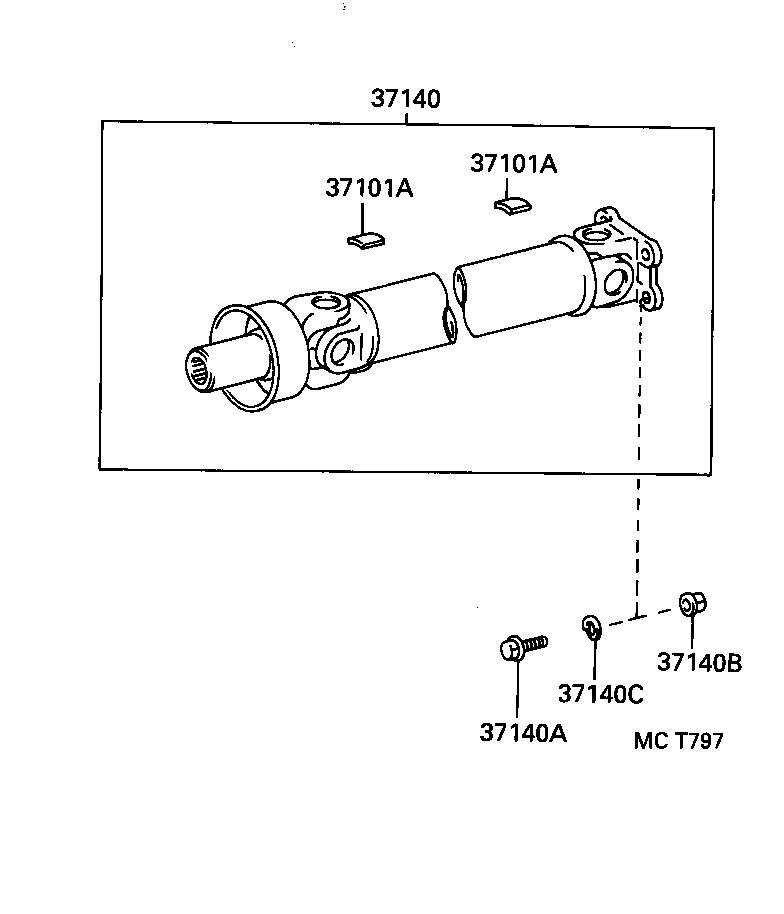  REGIUS TOURING HIACE |  PROPELLER SHAFT UNIVERSAL JOINT